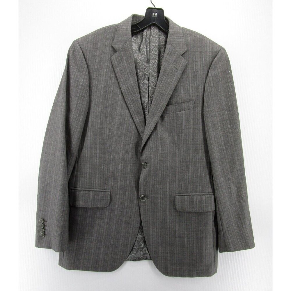 Coppley Blazer 42 Jacket Wool Sport Coat Striped Super 120s Lined